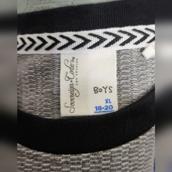 Sovereign Code Boys 100% Cotton Black & Gray Colorblock Shirt Size XL (18-20) - Picture 2 of 6